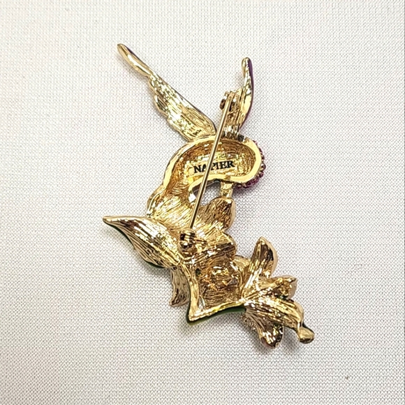 Napier Hummingbird Brooch Pin In Original Box - Picture 11 of 11